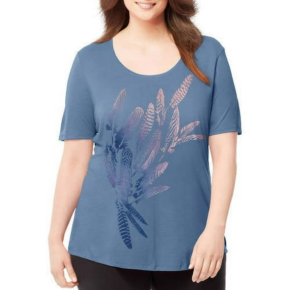 by Hanes Women's Plus-Size Short-Sleeve Scoop-Neck Graphic T-Shirt