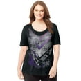 thumbnail image 1 of by Hanes Women's Plus-Size Short-Sleeve Scoop-Neck Graphic T-Shirt, 1 of 2