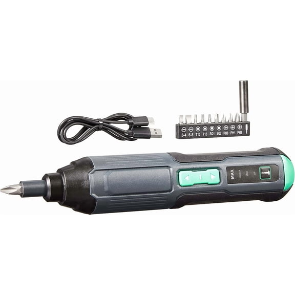 by SKIL 4V Cordless Stick Screwdriver with 10-Piece Bit Set, USB Cable, LED Light, 3 Torque Settings