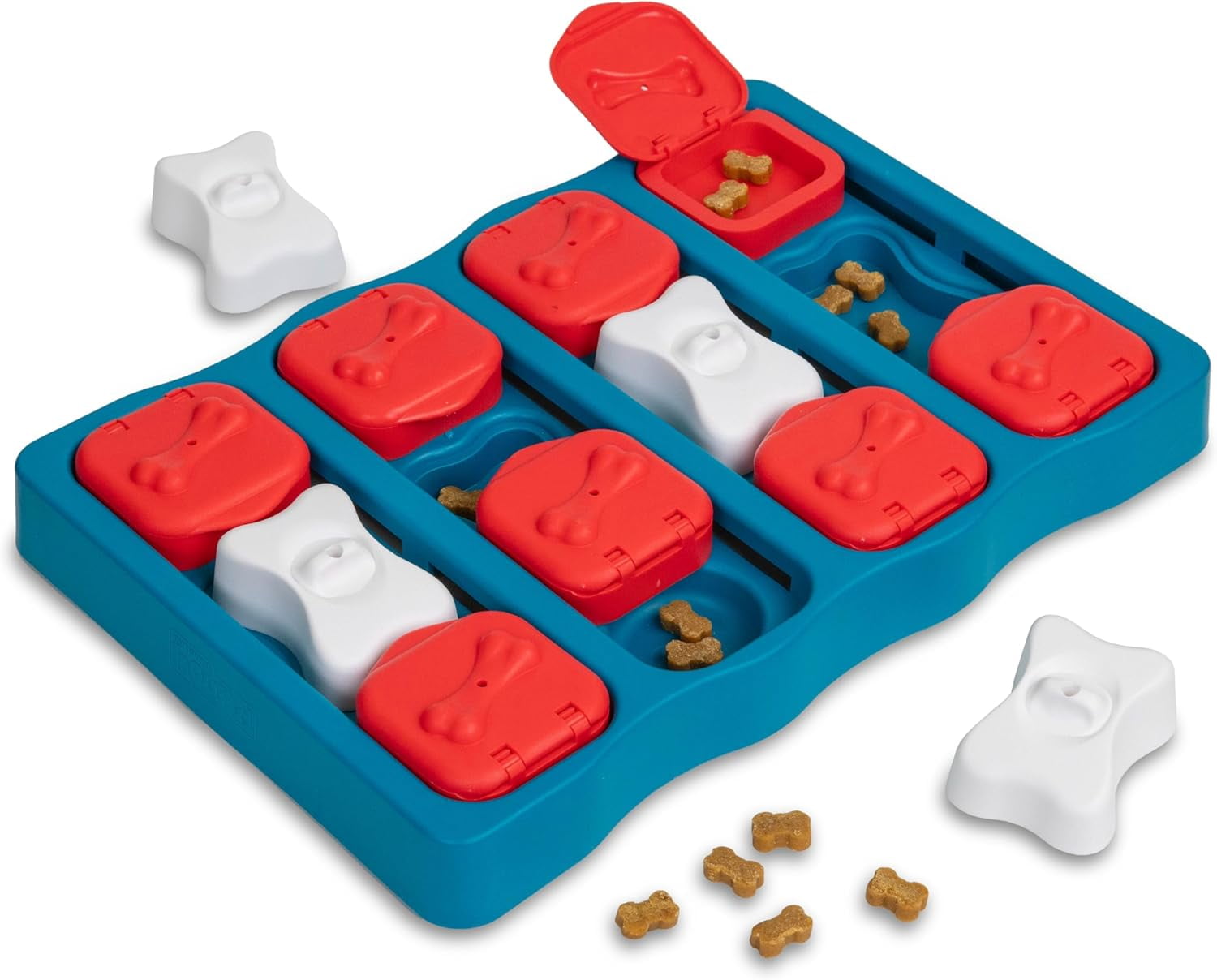 by Nina Ottosson Dog Brick – Interactive Treat Puzzle Enrichment Toy, Level2 Intermediate