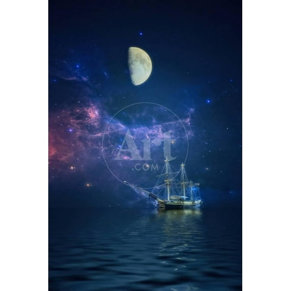 by Way of the Moon and Stars, Scenic Transportation Unframed Photographic Print Wall Art by John Rivera Sold by ArtCom