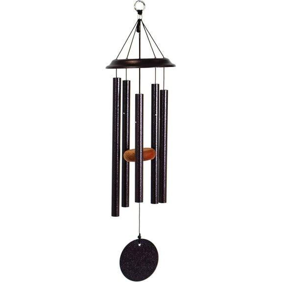 by Wind River – 26 inch Black Wind Chime for Patio, Backyard, Garden, and Outdoor décor (Aluminum Chime) Made in The USA