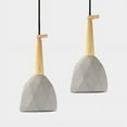 thumbnail image 1 of by living minimalist timber concrete diamond pendant light light grey, 1 of 1