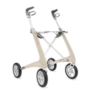 byACRE Carbon Ultralight Comfort Rollator Walker, 18.5In Seat Width, White Frame, 285-lb Capacity, Carbon Fiber