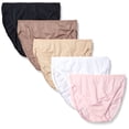 thumbnail image 1 of byFruit of the Loom Fruit of The Loom Women's 5 Pack Microfiber Hi-Cut Panties Assorted, 5/Small Hips 36" - 37", 1 of 1
