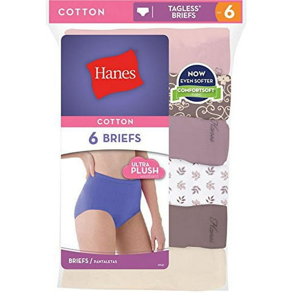 byHanes Hanes Women's 6 Pack Core Cotton Brief Panty (Assorted, 11)