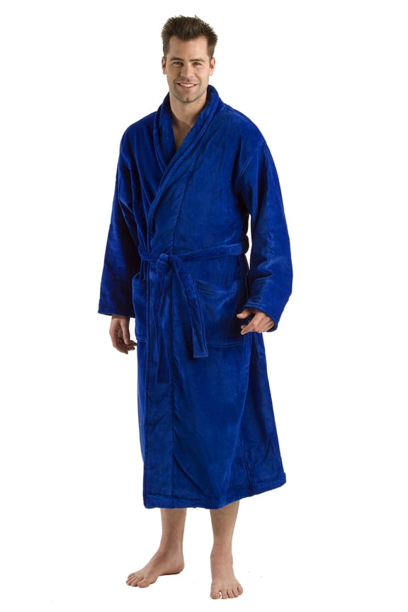 byLora, 100% Cotton Terry Robe, ROYAL, One Size (L/XL)
