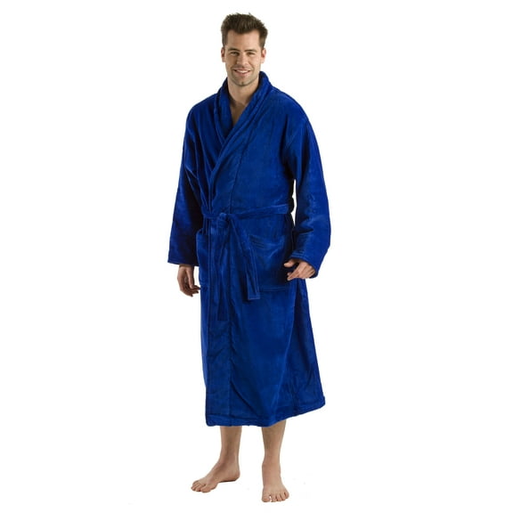 byLora, 100% Cotton Terry Robe, ROYAL, One Size (L/XL)