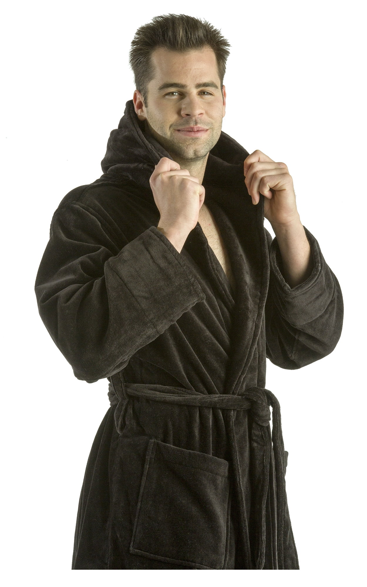 byLora Hooded Terry Cotton Adult Bathrobes,Terry Men's and Women's Robe ...