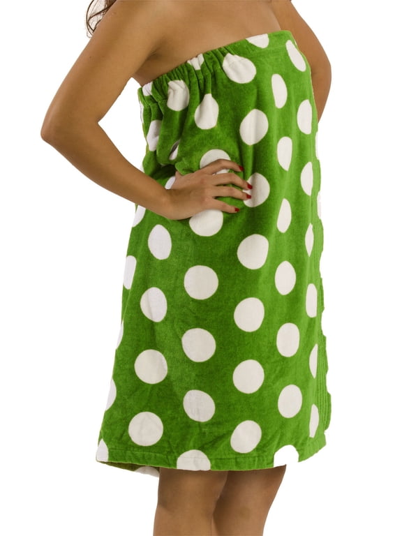 Terry Bath Wrap for Women, Ladies - One Size, Apple Green