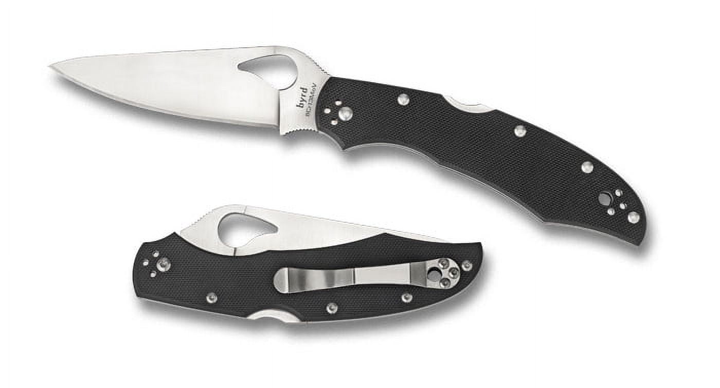 byrd Cara Cara 2 Black G-10 PlainEdge Folding Knife