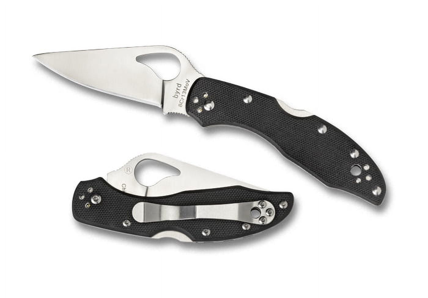 byrd Meadowlark 2 Black G-10 PlainEdge Folding Knife