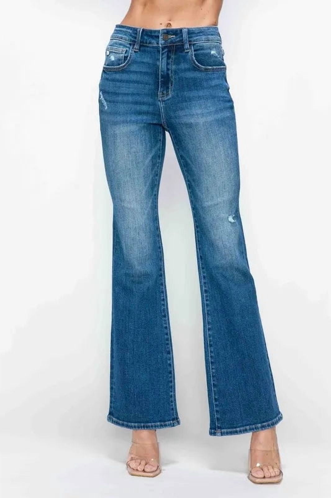 bytos Full Size High Rise Wide Leg Jeans with Pockets