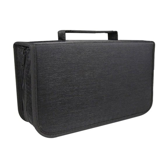c 128 Discs DVD CD Holder Zipper Album Storage Case Wallet Carrying Bag Organizer
