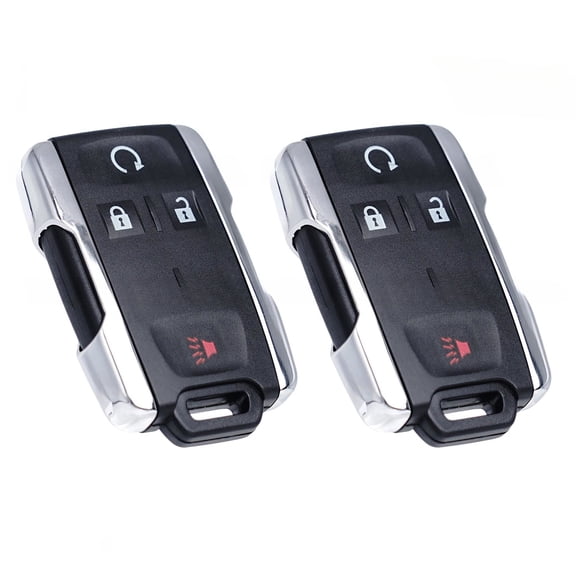 c 2Pcs Efficient Remote Key Fob 4 Buttons for Chevrolet Silverado 2014-2018 Built-in Chip, Fast Wireless Control