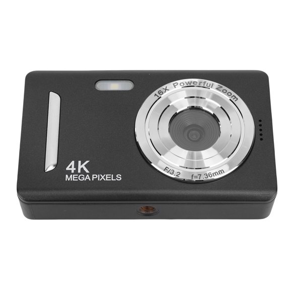 c 4K Digital Camera 64MP Auto Focus 16X Digital Zoom Portable Compact Vlogging Camera for Travel Students Beginners, Silver (5.1 inches / 13.0 cm, 6.7 oz / 190g)