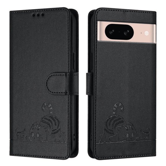 c Cartoon Flip Leather Phone Case For Google Pixel 9 Pro XL 9Pro Pet Cat Print Card Shockproof Phone Cover For Google Pixel 8A 8 pro 8 7A 7Pro 7 / 6A 6 Pro 6 Etc.