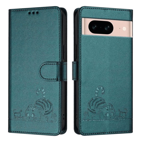 c Cartoon Flip Leather Phone Case For Google Pixel 9 Pro XL 9Pro Pet Cat Print Card Shockproof Phone Cover For Google Pixel 8A 8 pro 8 7A 7Pro 7 / 6A 6 Pro 6 Etc.