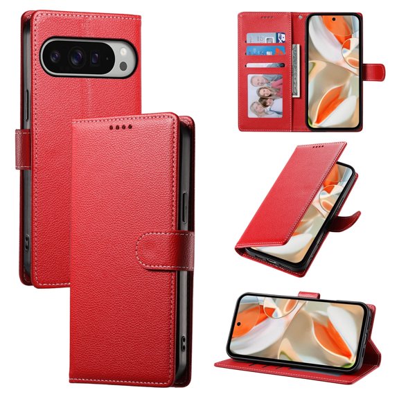 c For Google Pixel 8 Pro 8A Magnetic Closure PU Leather Folio Flip Phone Cover For Google Pixel 7Pro 7A 6A Etc