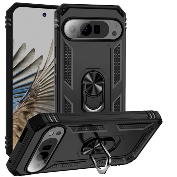 c For Google Pixel 9 / Pixel 9 Pro XL Case with Magnetic Kickstand Heavy Duty Shockproof Hard PC Shockproof Case