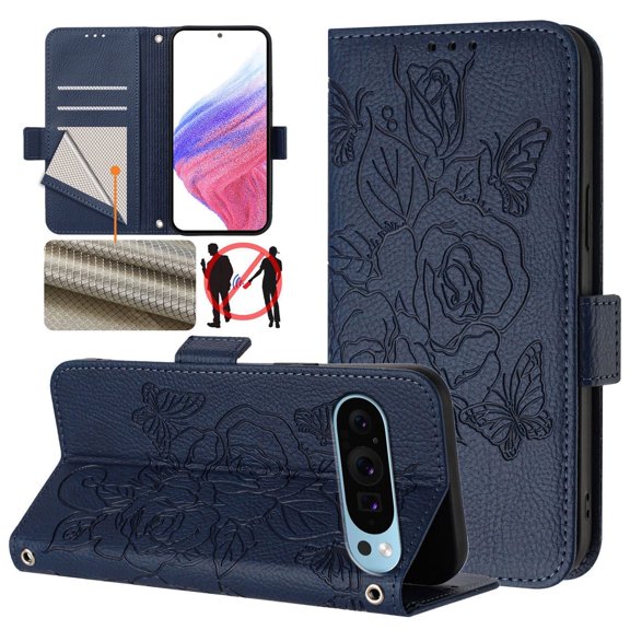 c For Google Pixel 9 Pro XL /Pixel 8 Pro PU Leather Phone Case with Credit Card Slot Magnetic Wallet Case