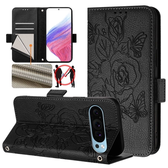 c For Google Pixel 9 Pro XL /Pixel 8 Pro PU Leather Phone Case with Credit Card Slot Magnetic Wallet Case
