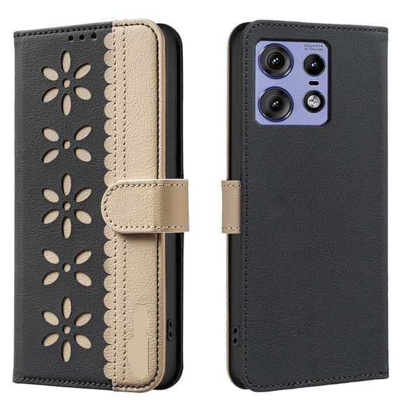 c For Moto G84 5G Wallet Case Flower Floral Pattern Magnetic Leather ...