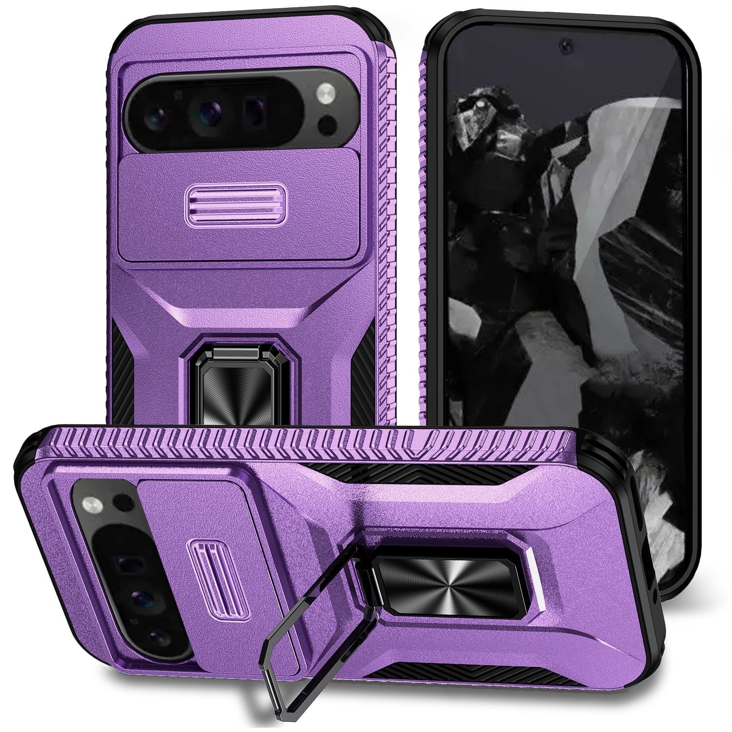 c For Google Pixel 9 Pro XL Case with Slide Camera Cover, [Full Camera ...