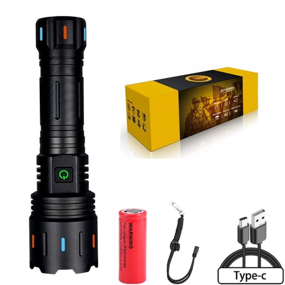 c New Flashlight LEP 5800 Lumens Aluminum Alloy Outdoor Adventure USB-C Charage