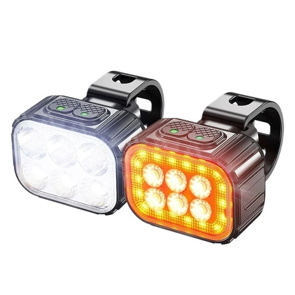 c Super Bright Bike Light Set, Bicycle USB Rechargeable LED Light, Night Cycling Bike Light, Bicycle Front and Tail Light