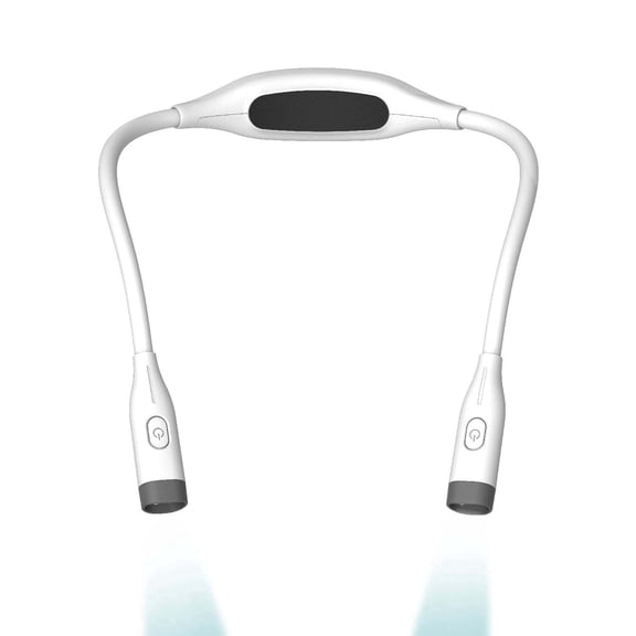 c USB Rechargeable Neck Reading Light, Eye Caring 3 Colors, Dimmable Brightness, Bendable Arms