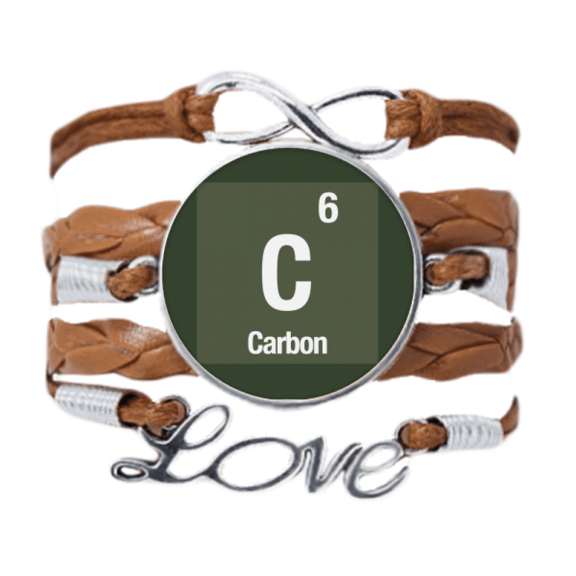 c carbon checal element science bracelet love chain ornament wristband
