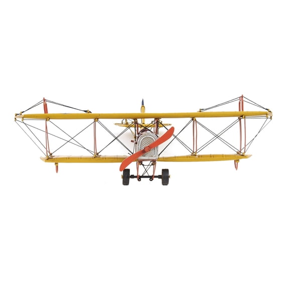 c1918 Yellow Curtiss Biplane Model Sculpture