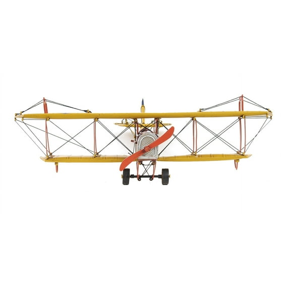 c1918 Yellow Curtiss Biplane Model Sculpture
