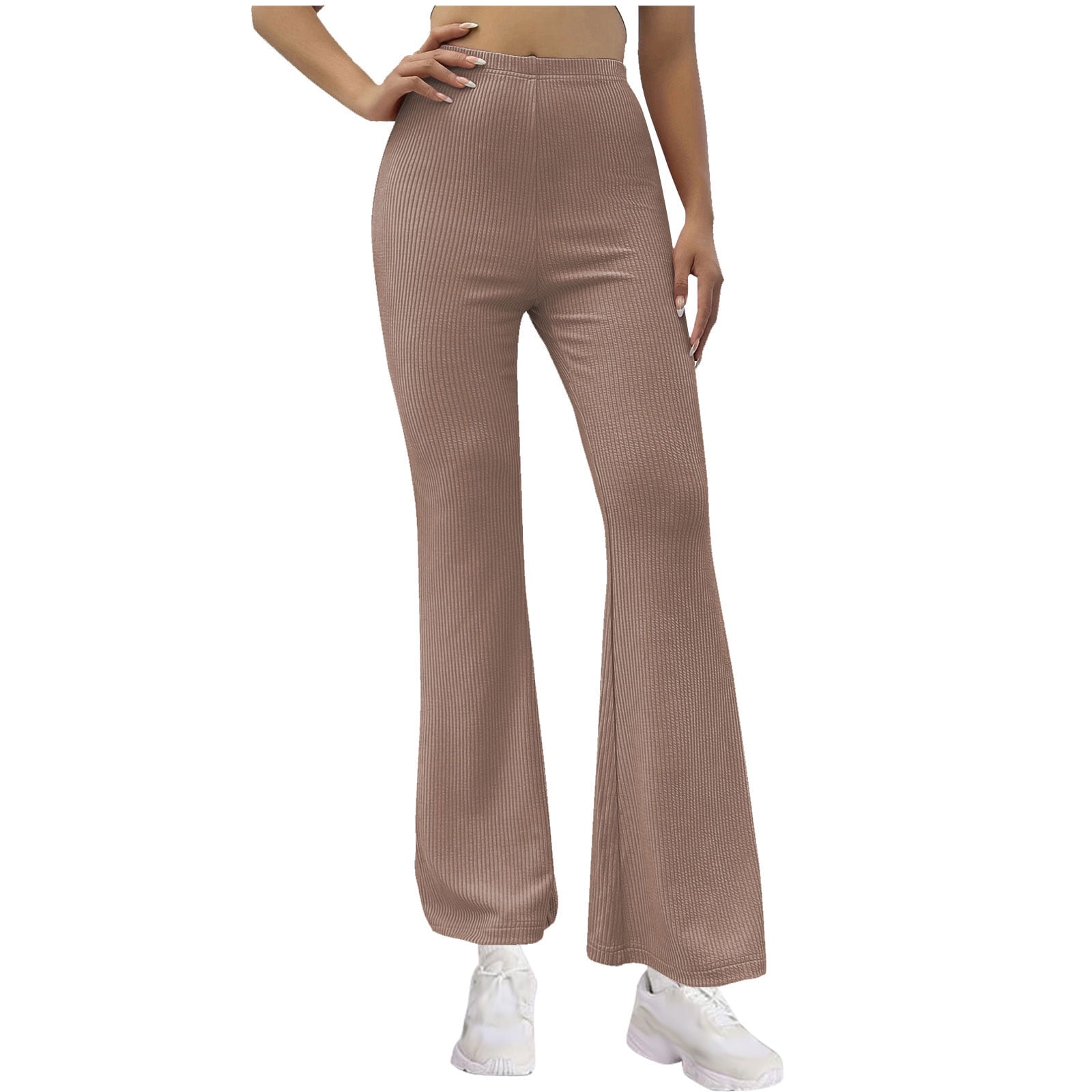 Hip Lifting And Leg Length Knitting Micro Flare Pants