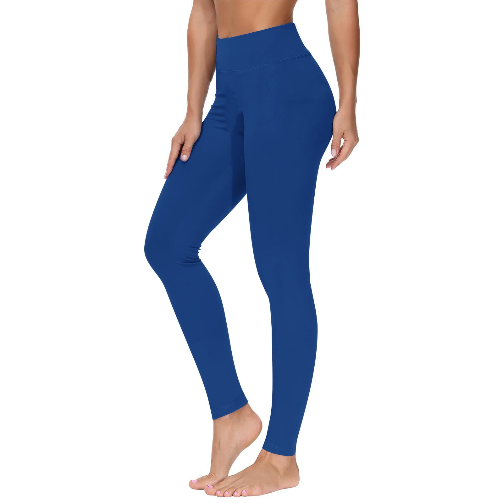 Leggings Depot Women's High Waisted Leggings - Buttery Soft, Navy, Medium, Regular & Plus Sizes