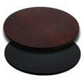 cMinc 36" Round Black/Mahogany Reversible Laminate Table Top