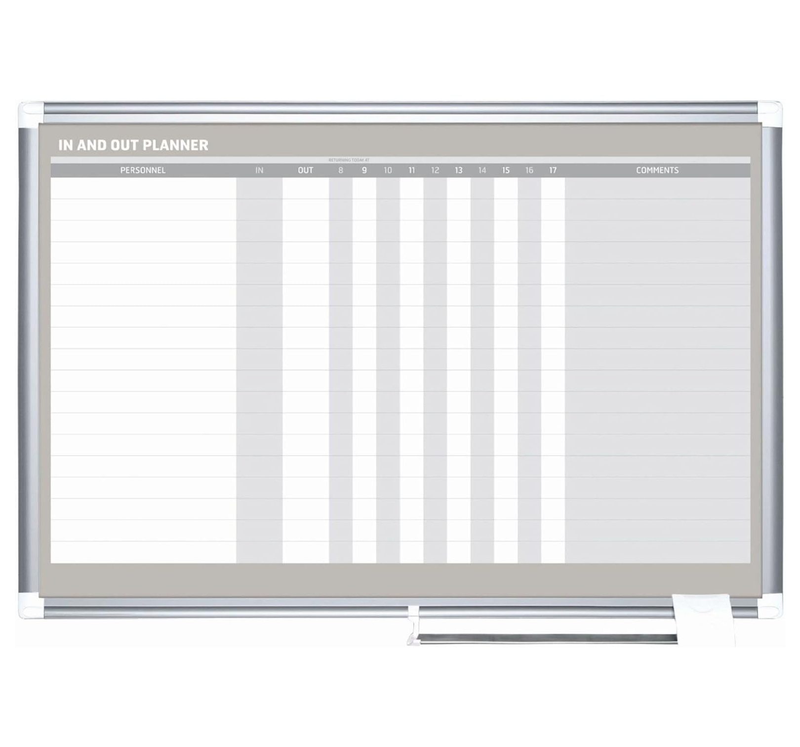 cMinc Horizontal in/Out Dry Erase White Board Planner, Wall