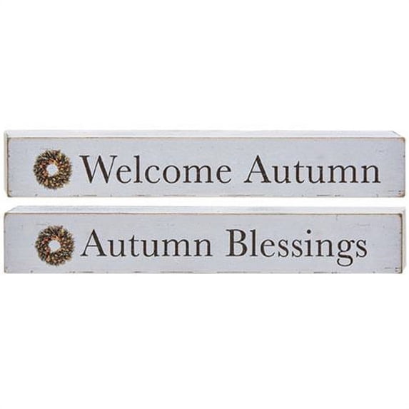 cWI gifts Autumn Blessings Wooden Blocks 2Set Multi