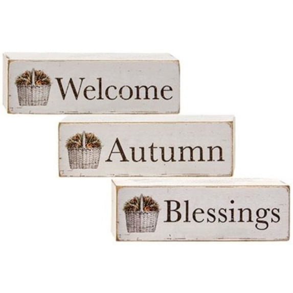cWI gifts Welcome Autumn Blessings Blocks 3Set Multi