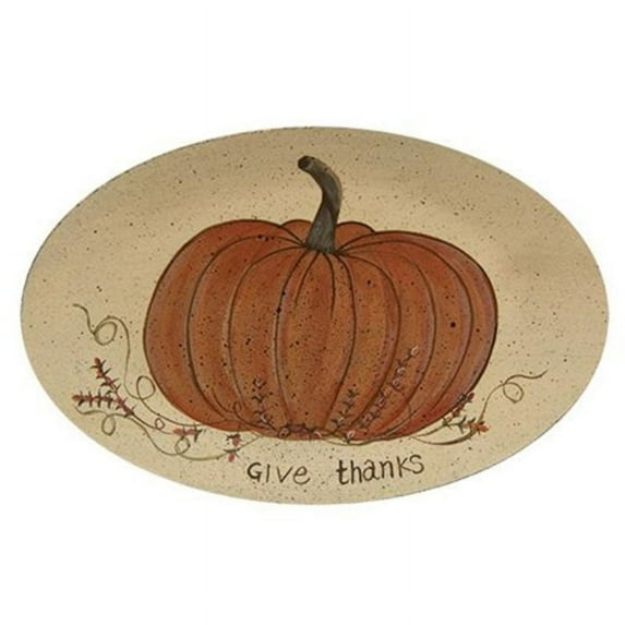 cWI gifts give Thanks White Pumpkin Tray Multi