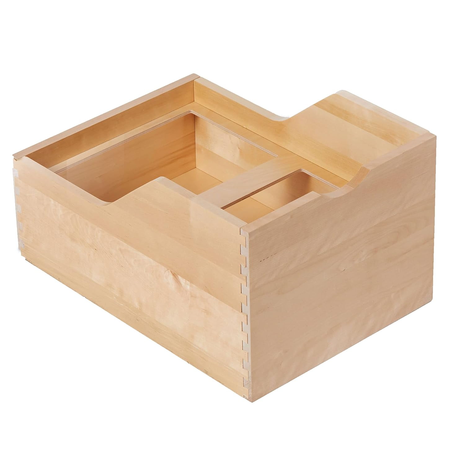 Picture of **cabinetrta bottom mount soft close sliding pull-out trash can wooden ...
