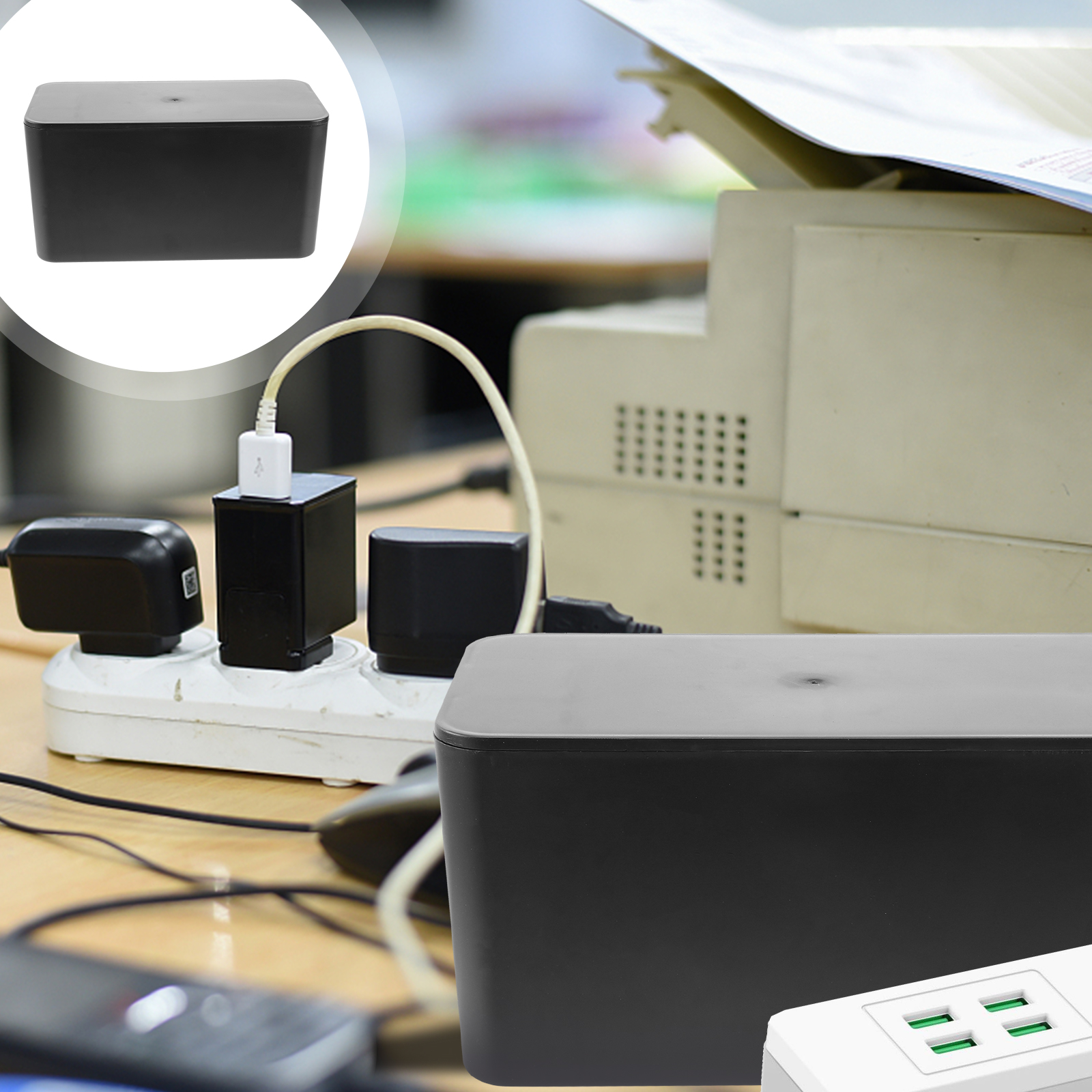 cable box Power Strip Cable Management Box Organizer Plastic Cable