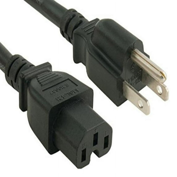 cable leader pw126-1215 15 ft. 14 awg 15a 125v power cord nema 5-15p to iec320 c15