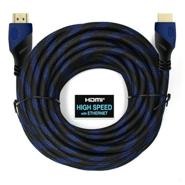cableVantage HDMI Cable Cord For HDTV Xbox Xbox 360 Xbox One PS3 PS4 HD Wii U LCD Plasma Blu-ray DVD Player 6FT 10FT 15FT 25FT 30FT 50FT 75FT 100FT Blue