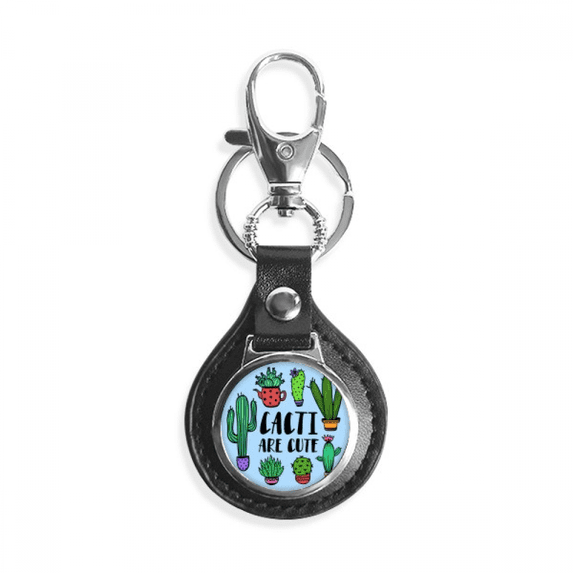 cacti are cute cactus art deco fashion key link chain keyholder finder hook metal