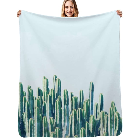 cactus Flannel Blankets Soft Warm Throw Blanket Autumn Camping Bedroom Aesthetic Bedspread