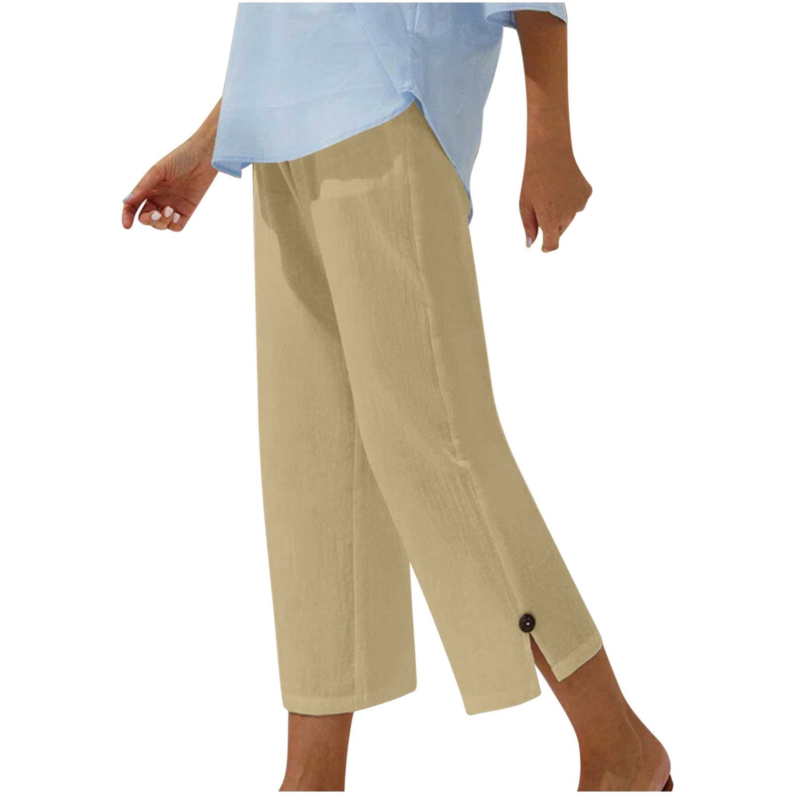 cadancy My Order Status for Delivery Women's Petite Linen Pants Pull On ...