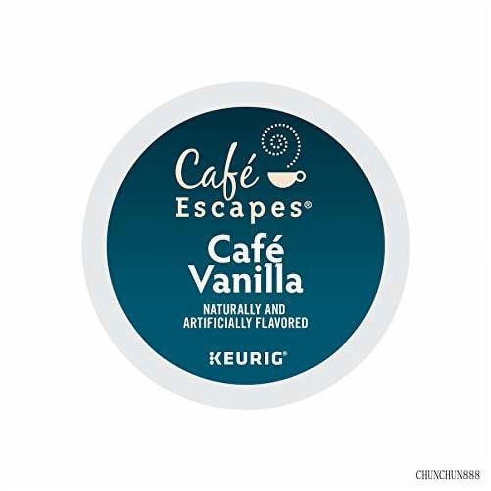 cafe escapes, cafe vanilla coffee beverage, single-serve keurig k-cup pods, 72 count (3 boxes of 24 pods)