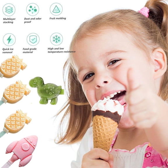 cakesicle mold,mini cake pop mold,4 Cavities Silicone Ice Cream Molds for Making Cakesicles, Cake Pops, Ice Cream - BPA Free(Green+Purple)